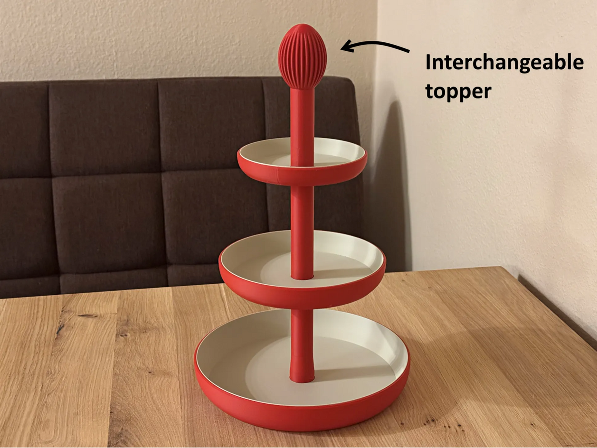 Présentoir à plusieurs niveaux / Étagère (Dessus interchangeable) - Fêtes Print