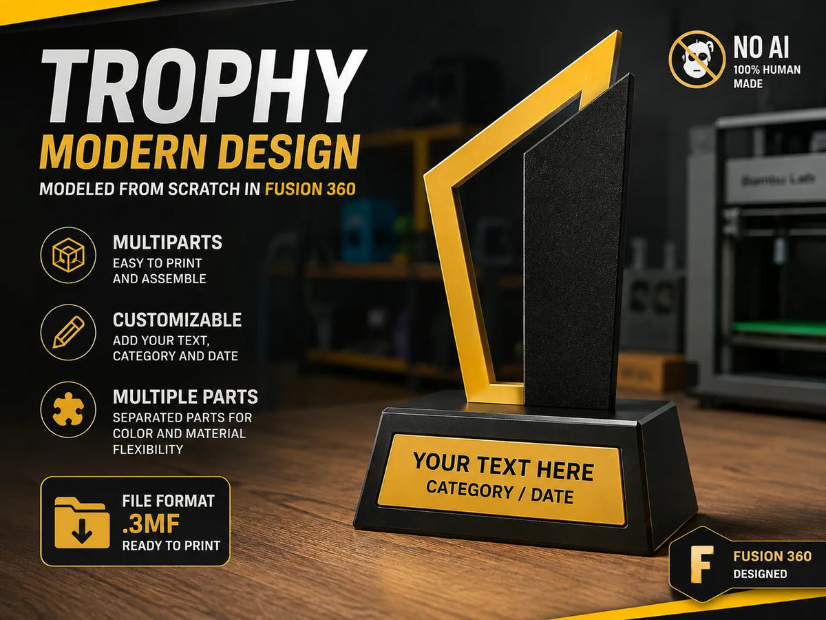 Trophée Moderne Personnalisable – Multi-pièces - Sport Print