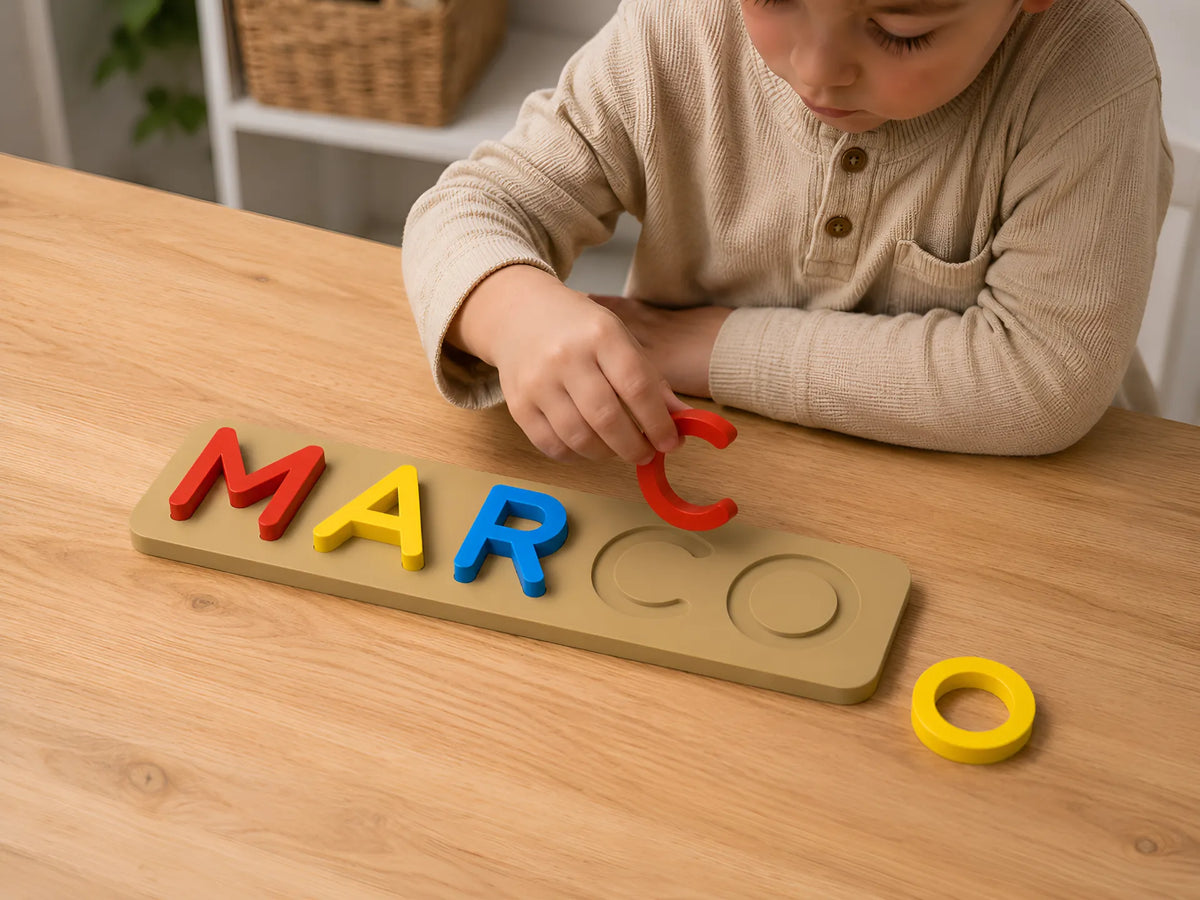 Puzzle Montessori Personnalisable Paramétrique - Bébé Print