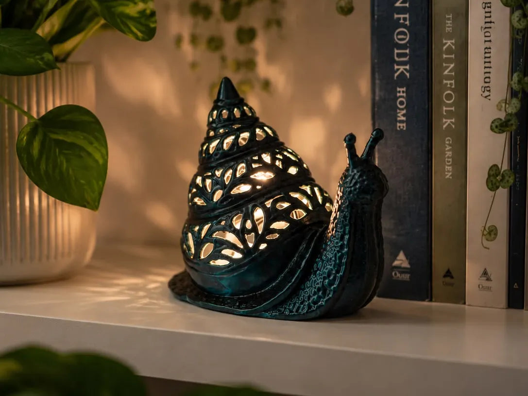 Lanterne Escargot – Support de Bougie Chauffe-plat LED - Outdoor Print