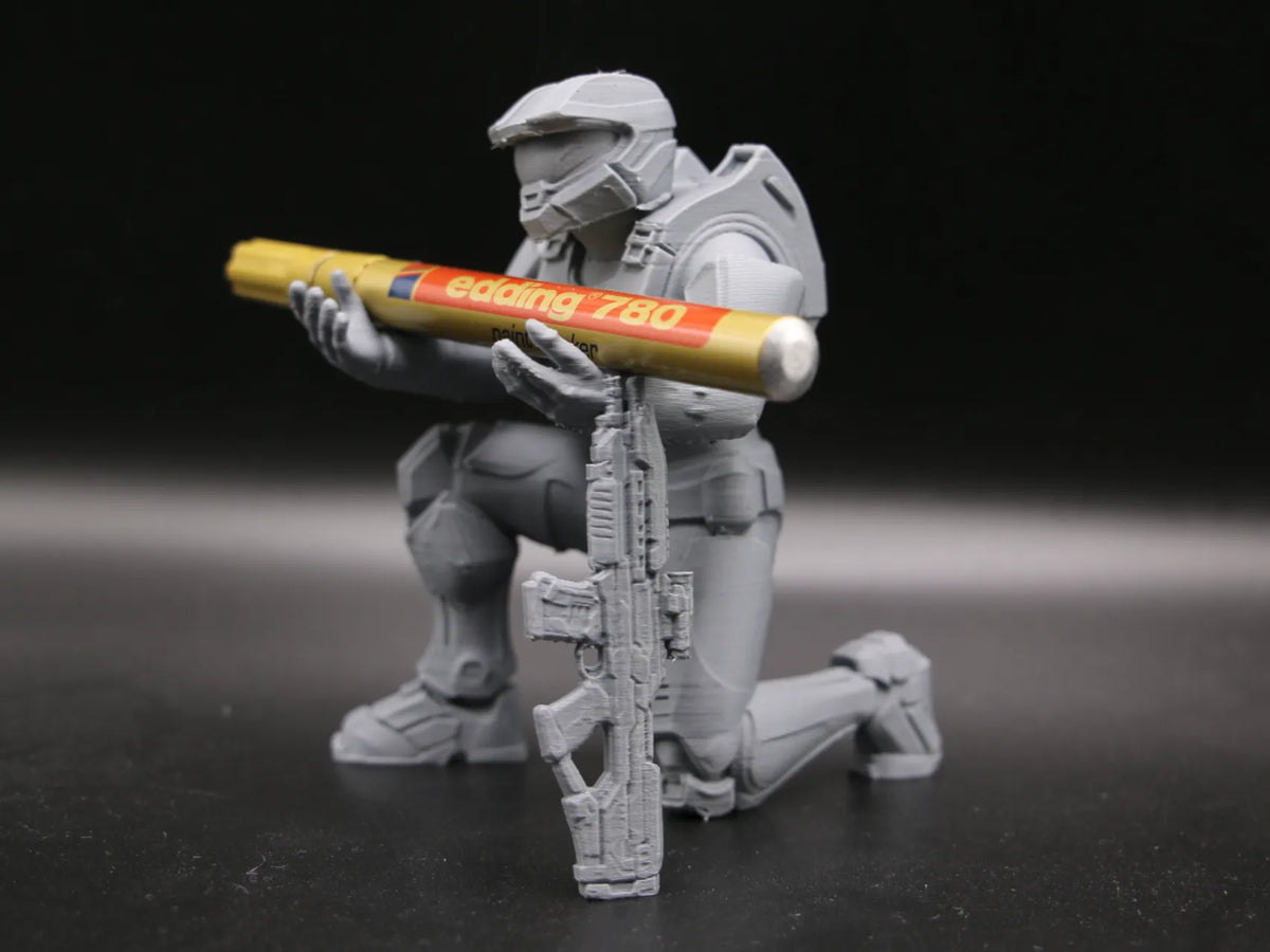 Master Chief Halo Guerrier Compagnon de bureau - Figurine Print
