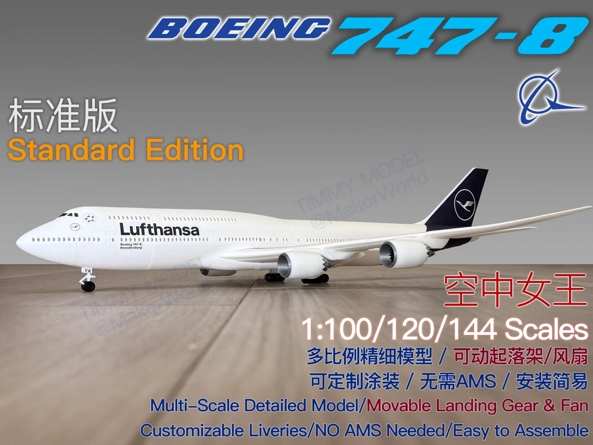 Boeing 747-8 — Version standard — Échelle 1:100/120/144 - Maquette Print