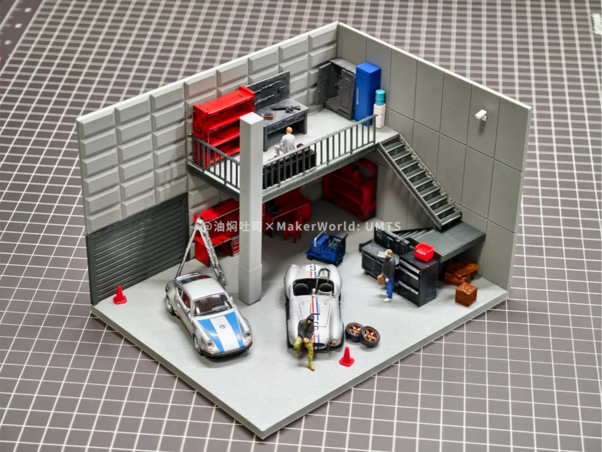 1/64 Diorama : garage loft - Auto Print