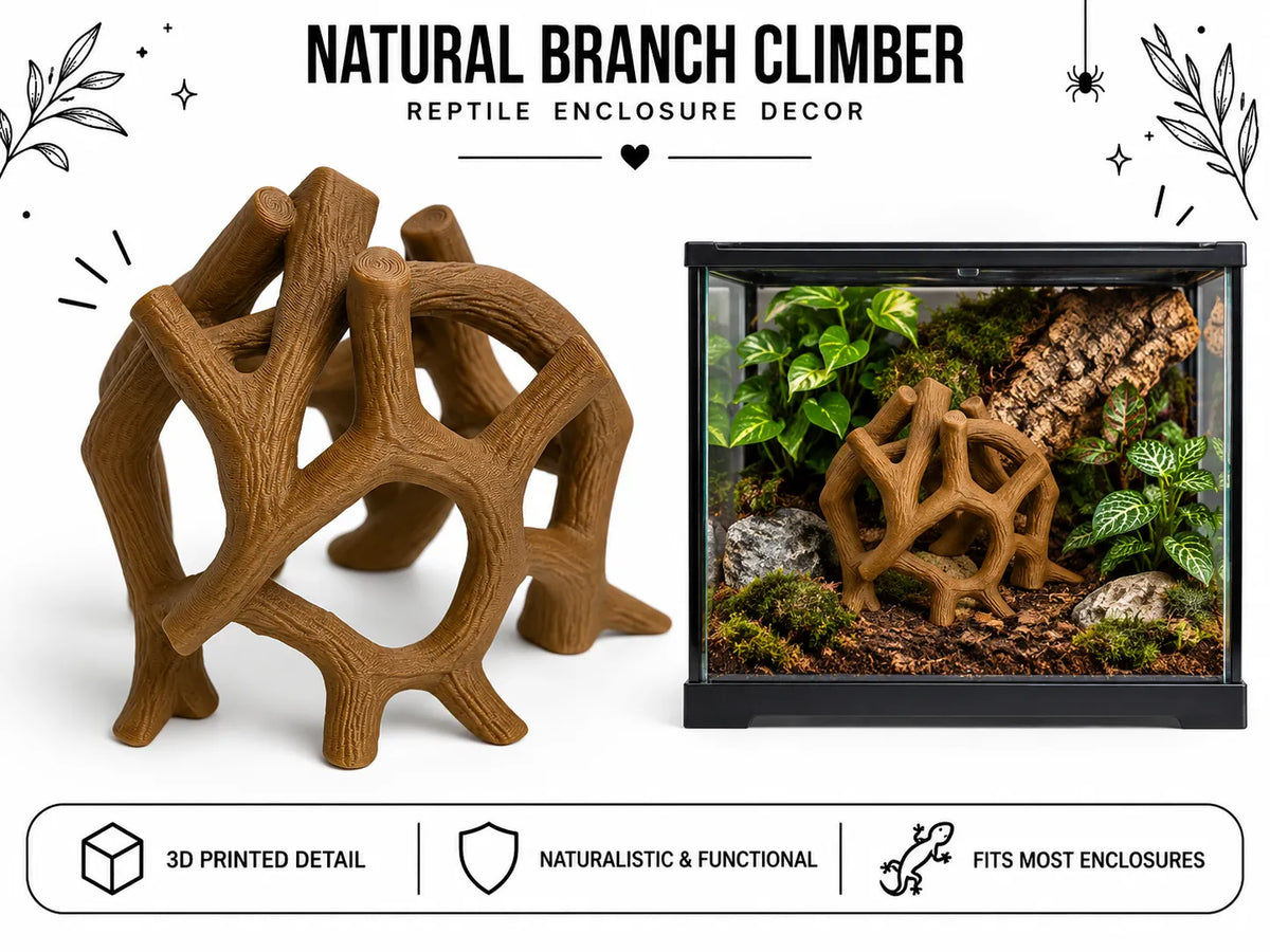 Enrichissement pour reptiles avec branche d'escalade naturelle - Outdoor Print