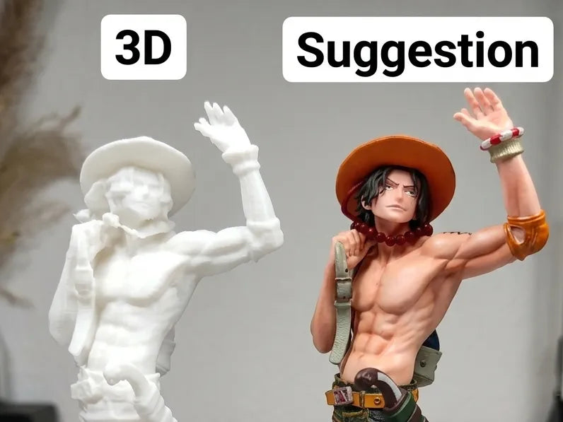Portgas D. Ace, le frère de Luffy dans One Piece - Figurine Print