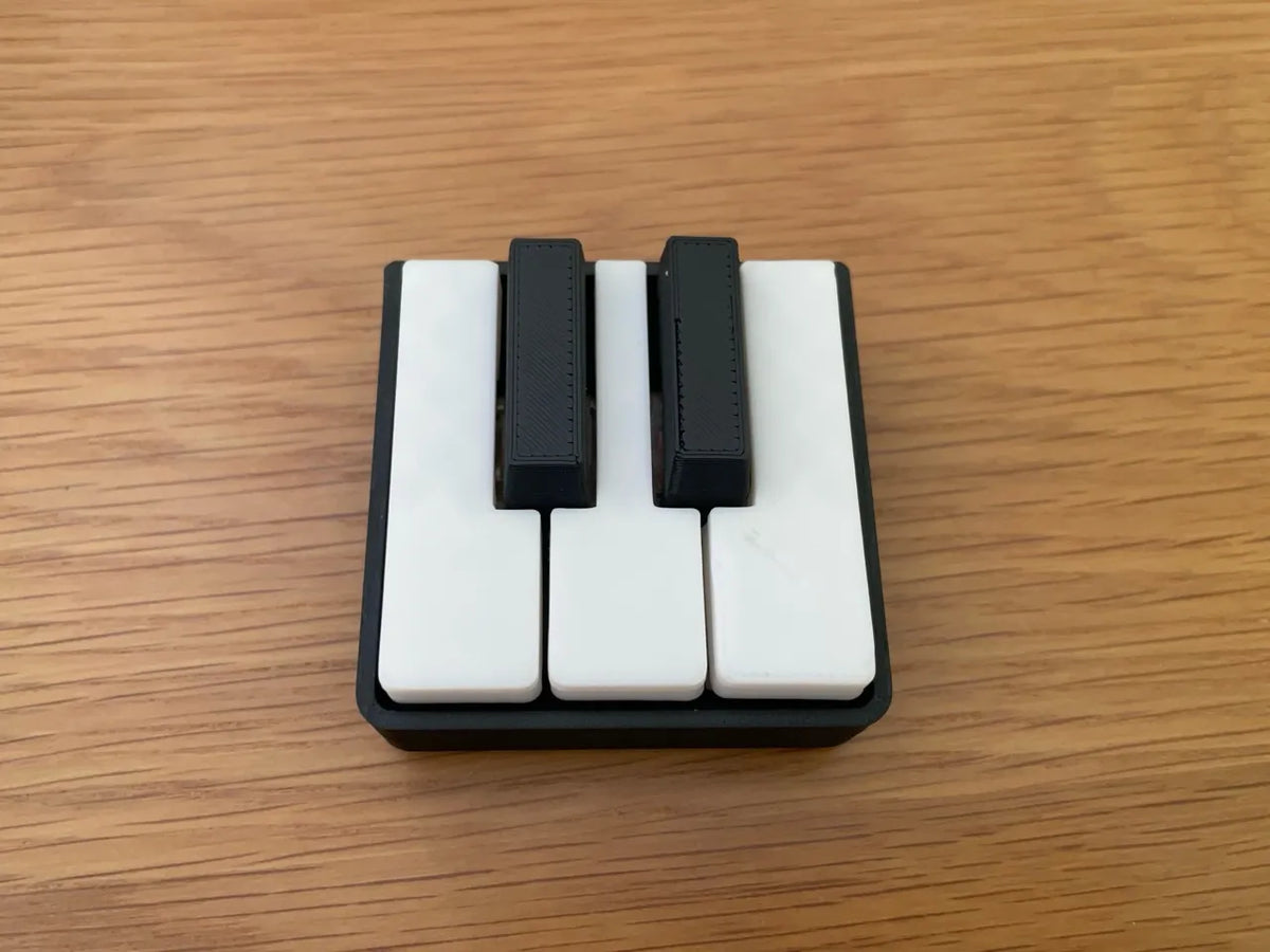Cliqueur de touche de piano – Fidget mini-clavier à 5 touches - Music Print