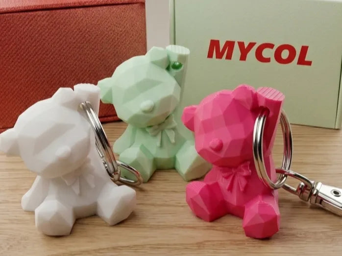 Porte-clés Ours Poly – Porte-clés Ours en peluche Low Poly - Art Print