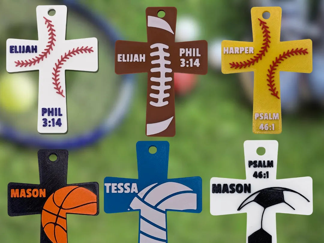 Étiquettes de sac de sport Croix Inspirantes - Cadeau Print