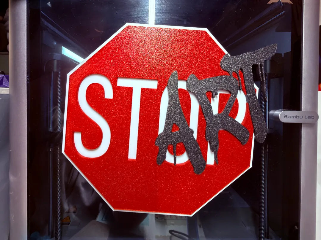 Panneau Start – de Panneau Stop Art Mural start&stop - Geek Print