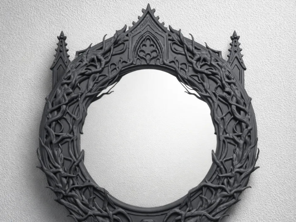 Cadre de miroir vigne gothique de 5 pouces - Beauté Print