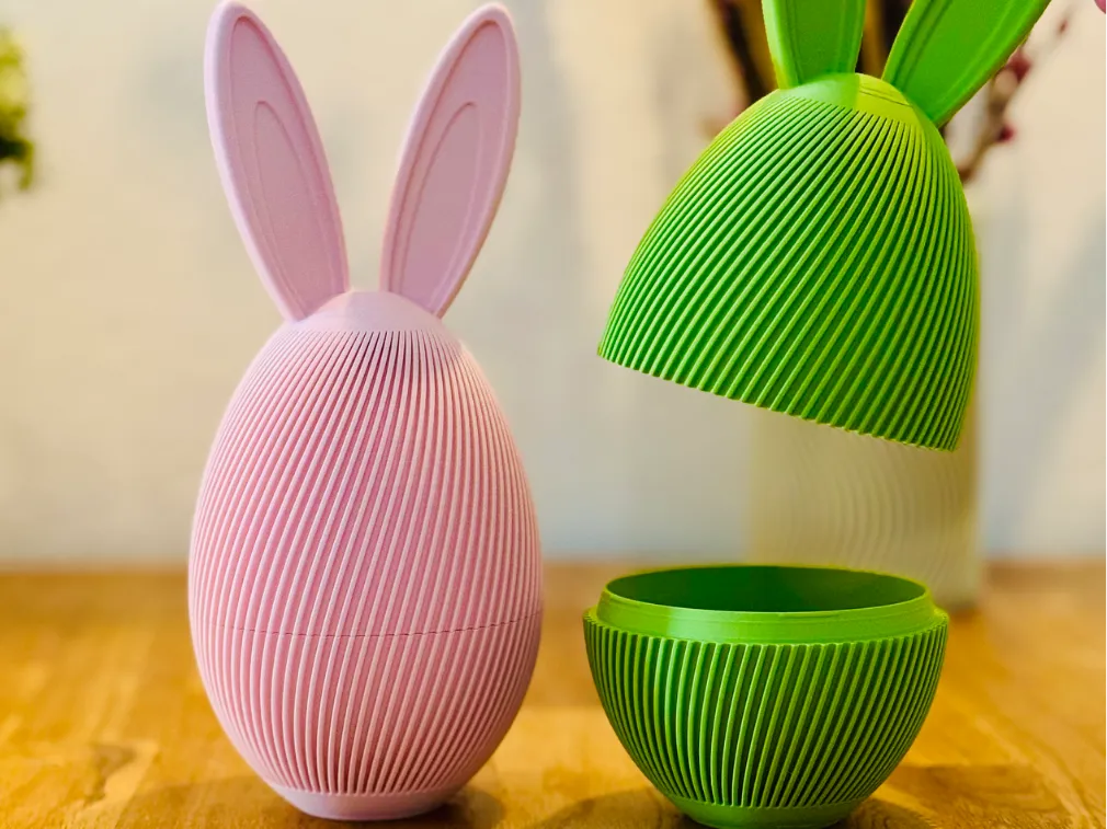 Œuf de Pâques avec oreilles de lapin, boîte surprise (Ancien) - Fêtes Print