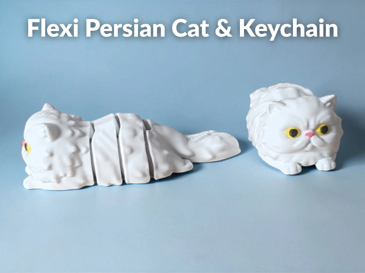 Chat Persan Flexi & Porte-clés - Figurine Print