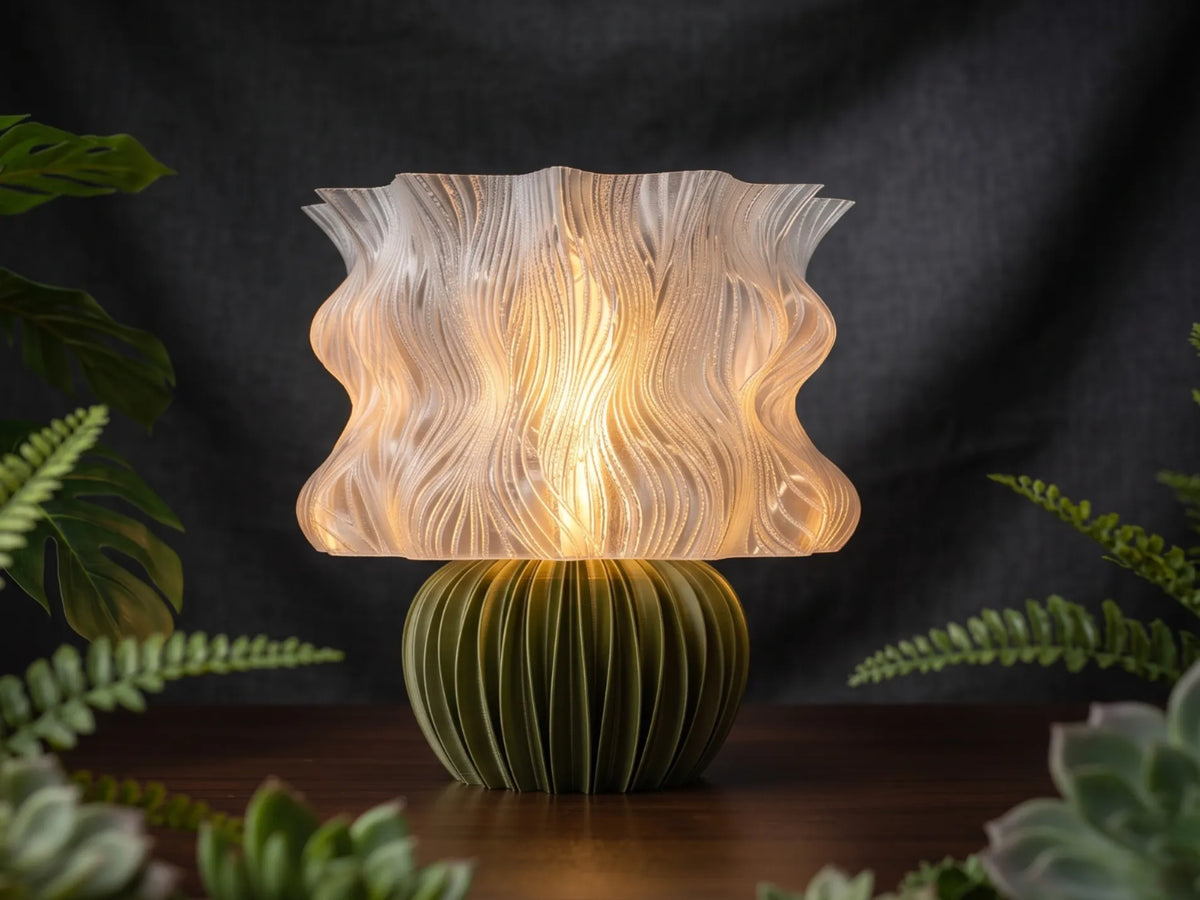 Mossglow Lampe de table organique – Lampe de décoration d'ambiance - Lumière Print
