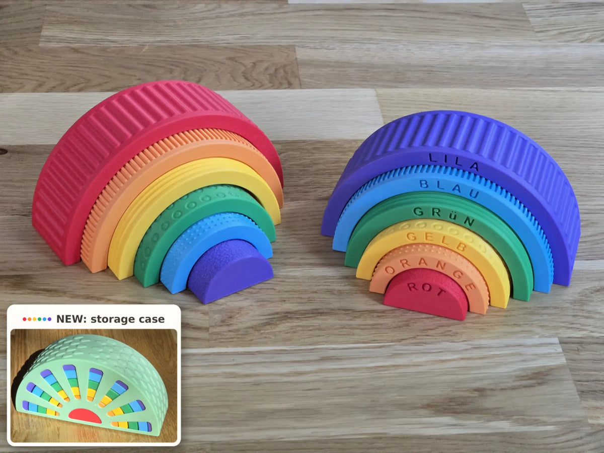 Puzzle arc-en-ciel texturé Montessori (6 ou 7 couleurs) - Jeux Print