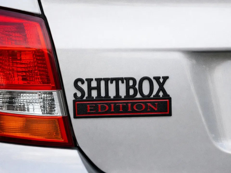 Emblème de badge de voiture Édition Shitbox - Auto Print