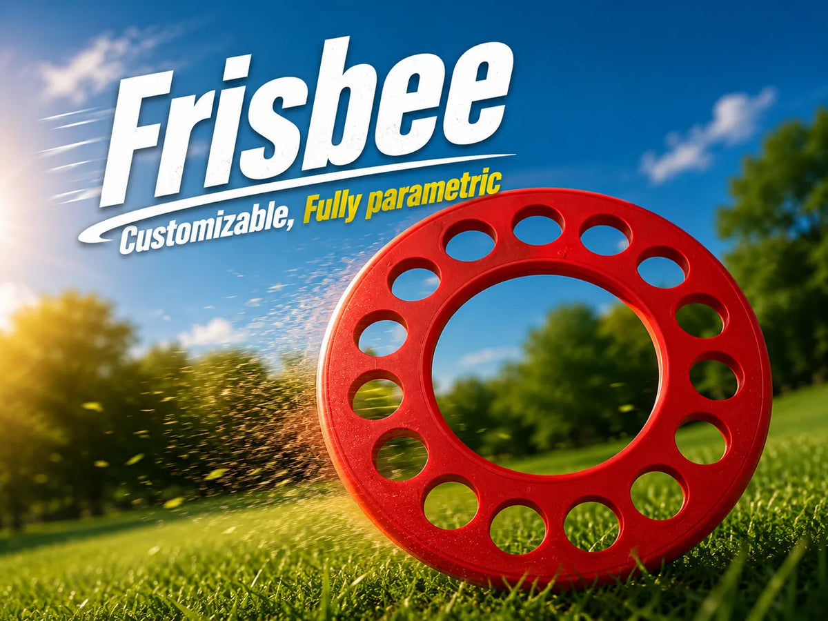 Frisbee Personnalisable, Entièrement paramétrique - Outdoor Print
