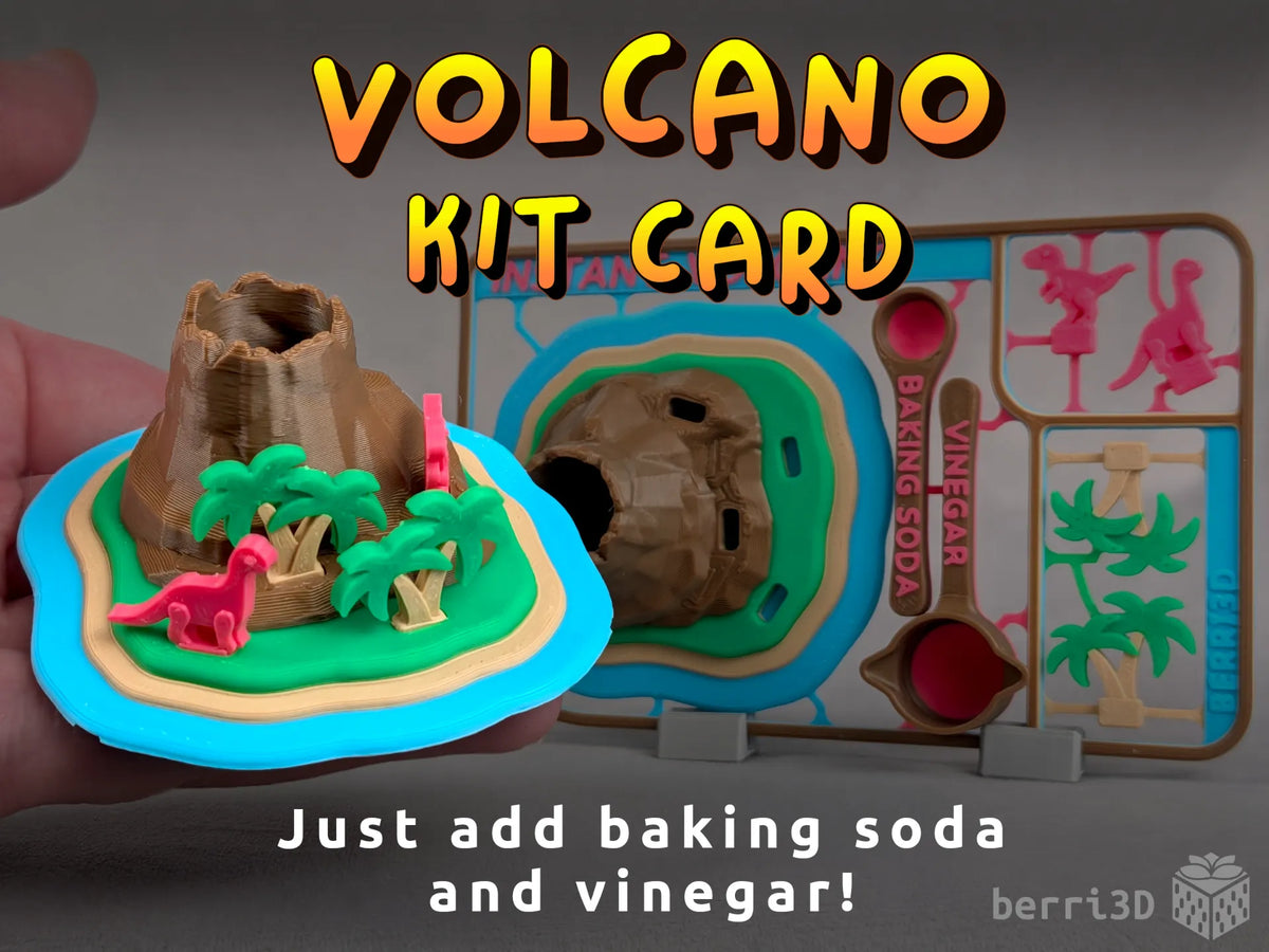 Carte de kit d'expérience scientifique sur les volcans - Science Print