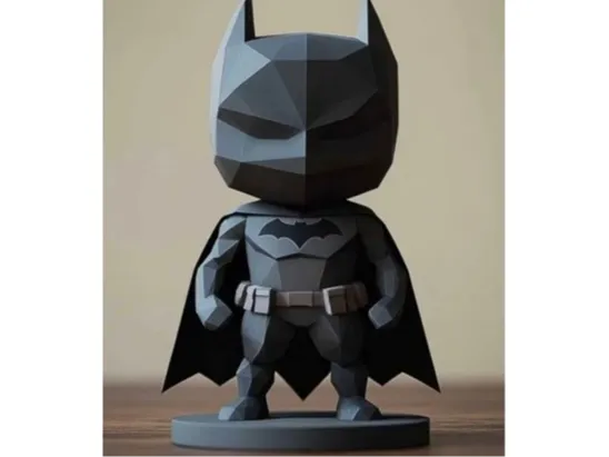 Batman LowPoly Mini-figurine du Chevalier Noir - Figurine Print