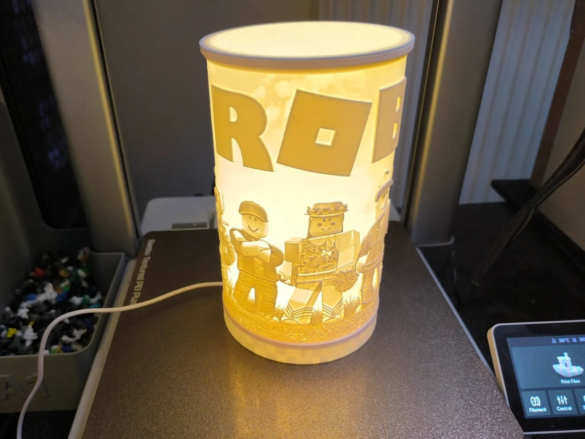 Lampe LED lithophane Roblox 001 - Lumière Print