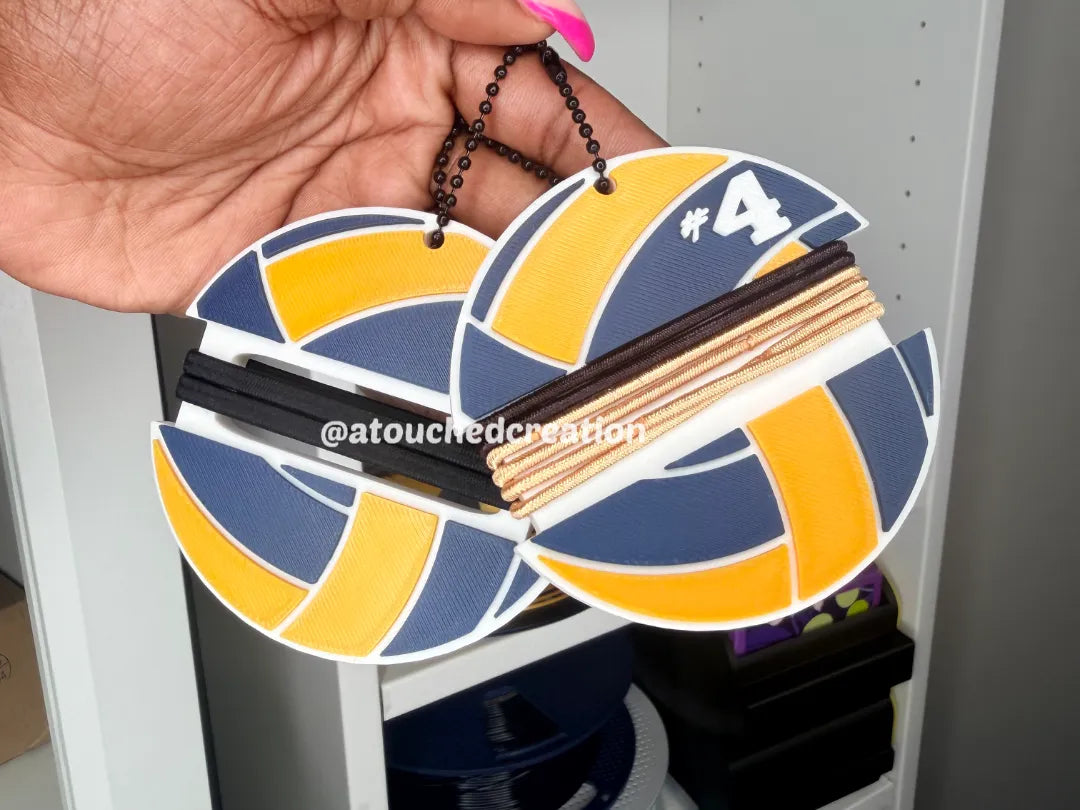 Porte-clés Attache-queue de cheval Volley-ball - Sport Print