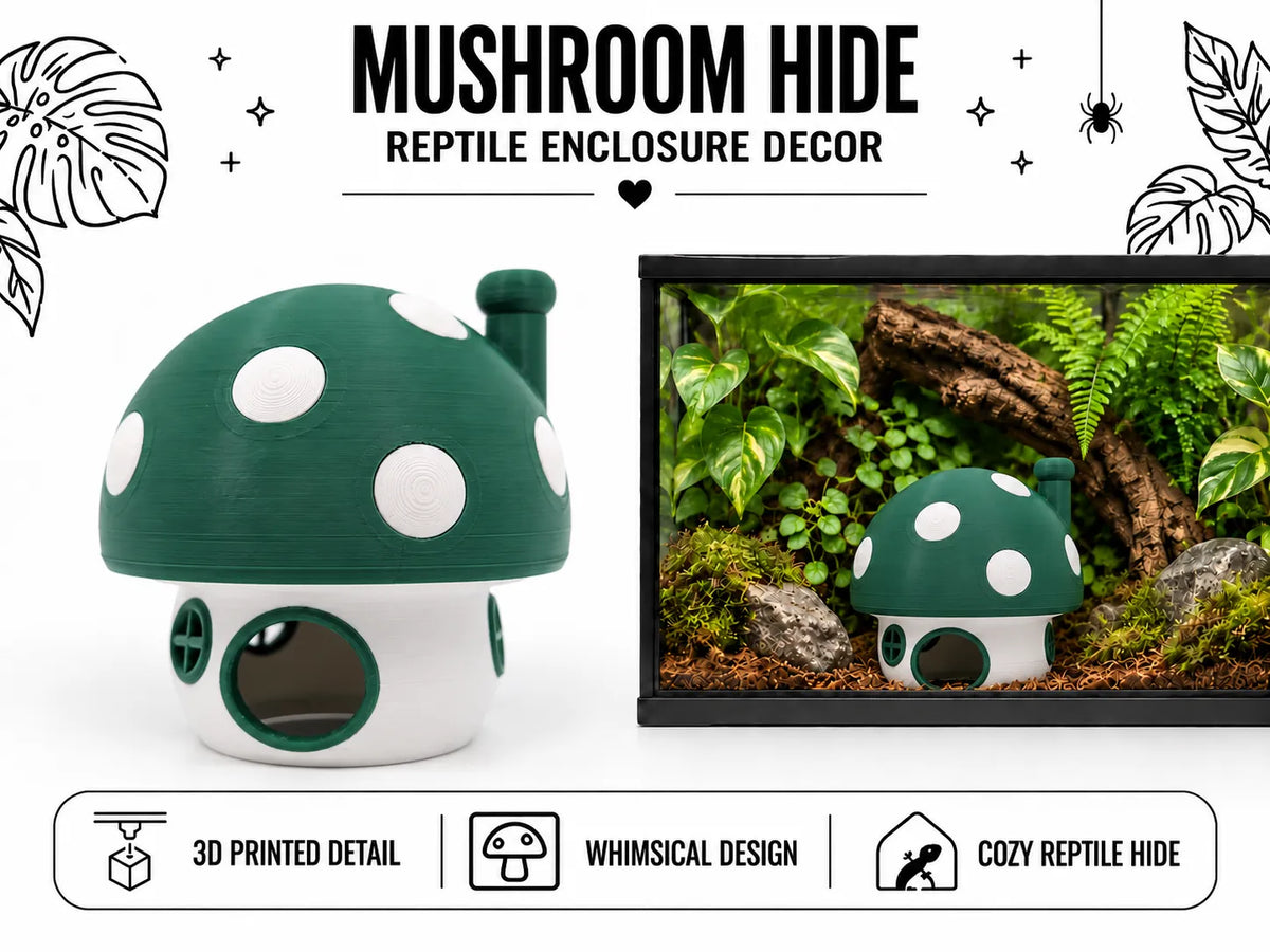 Cachette champignon pour reptiles - Pet Print