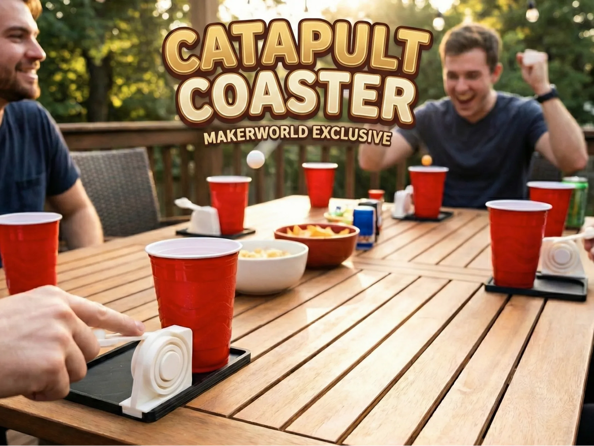 Sous-verre à catapulte - Jeu de société avec lanceur de balles - Fêtes Print