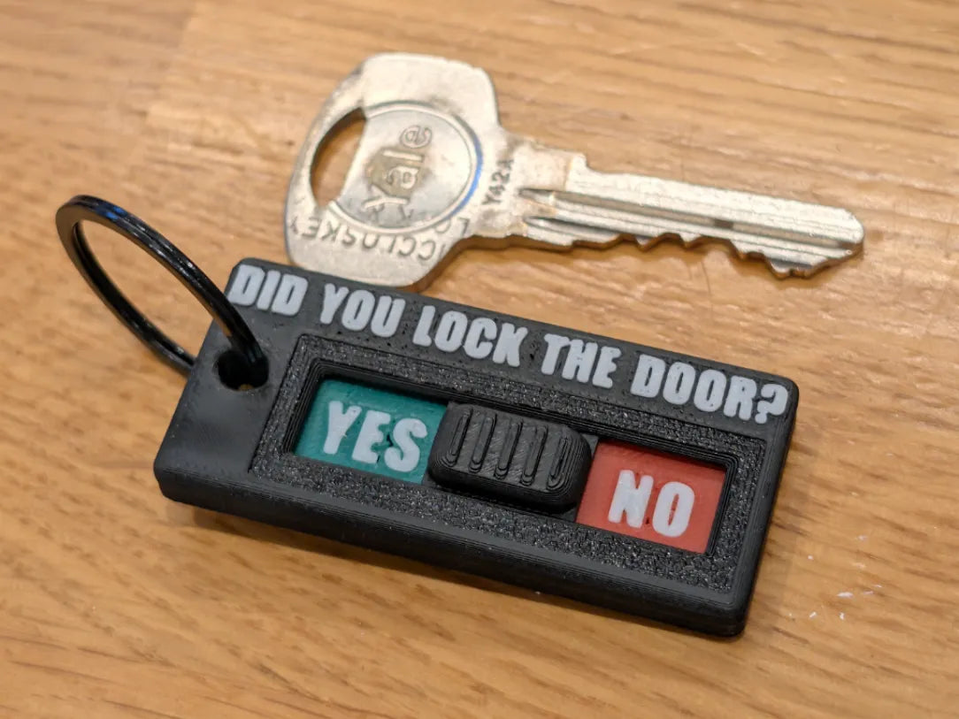 Avez-vous fermé la porte à clé ? – Porte-clés de rappel coulissant - Bébé Print