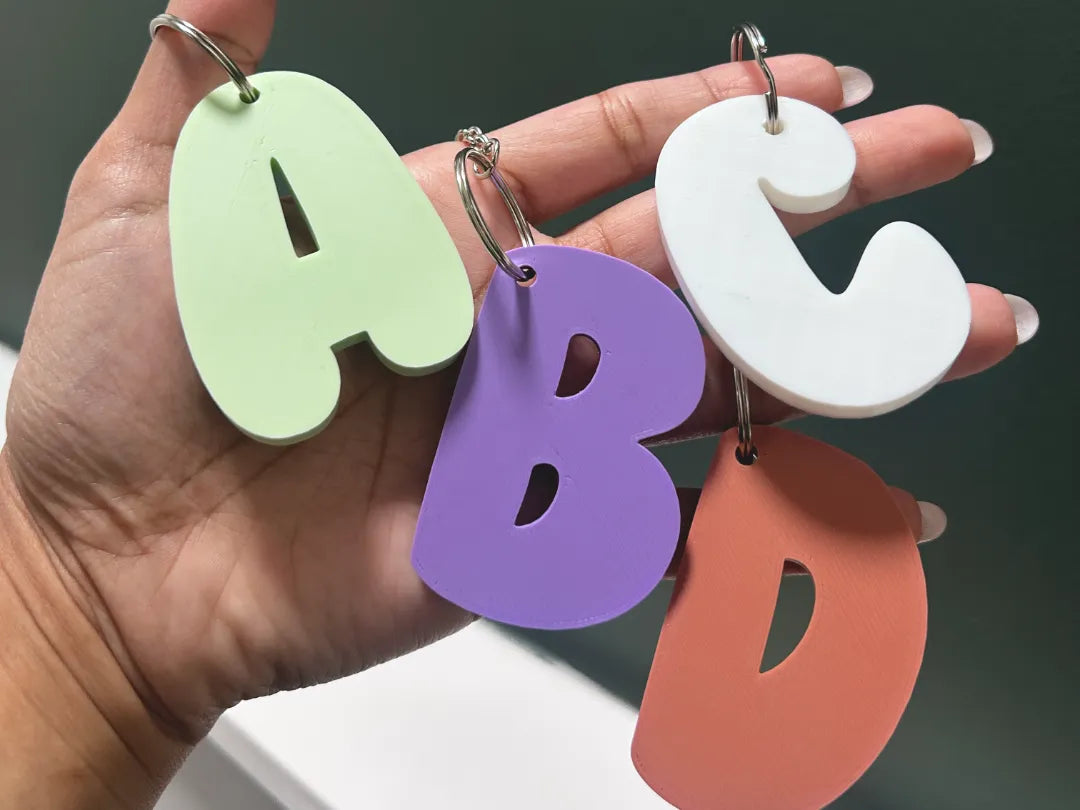 Gros porte-clés lettre alphabet (A–Z) - Cadeau Print