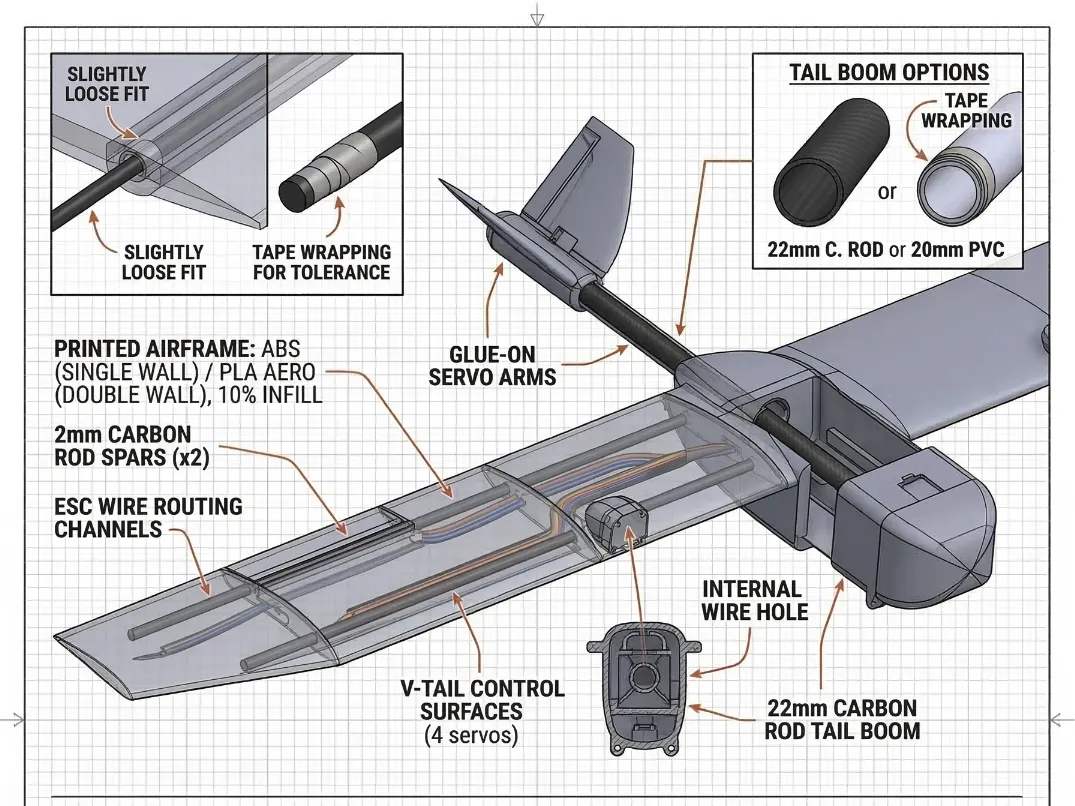 Drone / Avion RC Bimoteur (Assemblage Facile) - Maquette Print