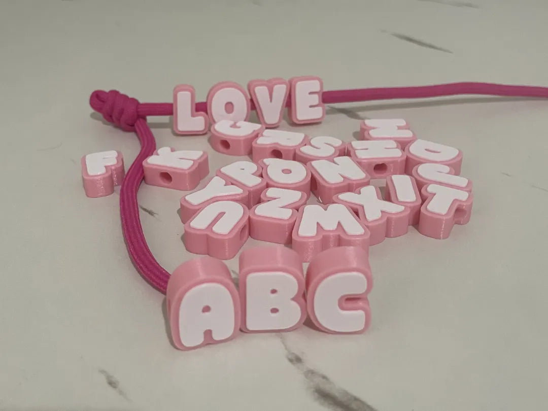 Breloques Lettres Alphabet 3D Épaisses - Art Print