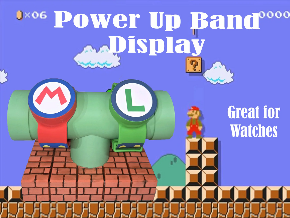 Montre & Support d'affichage de bracelet Power Up Nintendo World - Bijoux Print