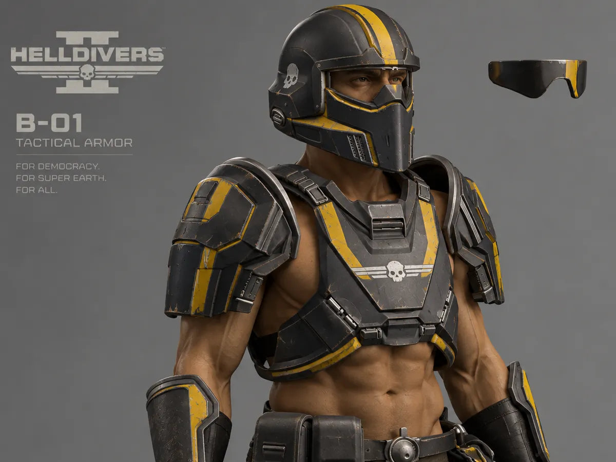 Armure Cosplay Portable À l'Échelle 1:1 Helldivers2 B-01 - Cosplay Print