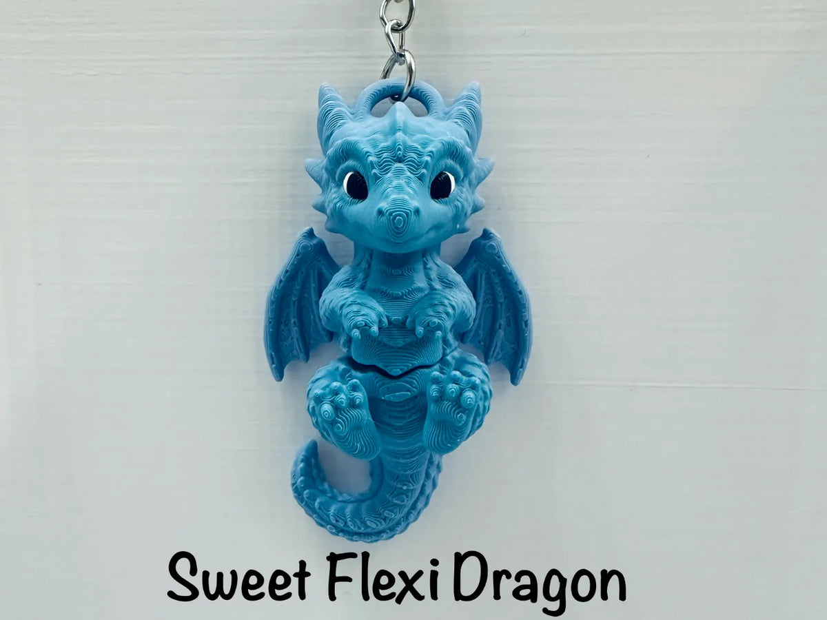Doux porte-clés dragon flexible - Figurine Print