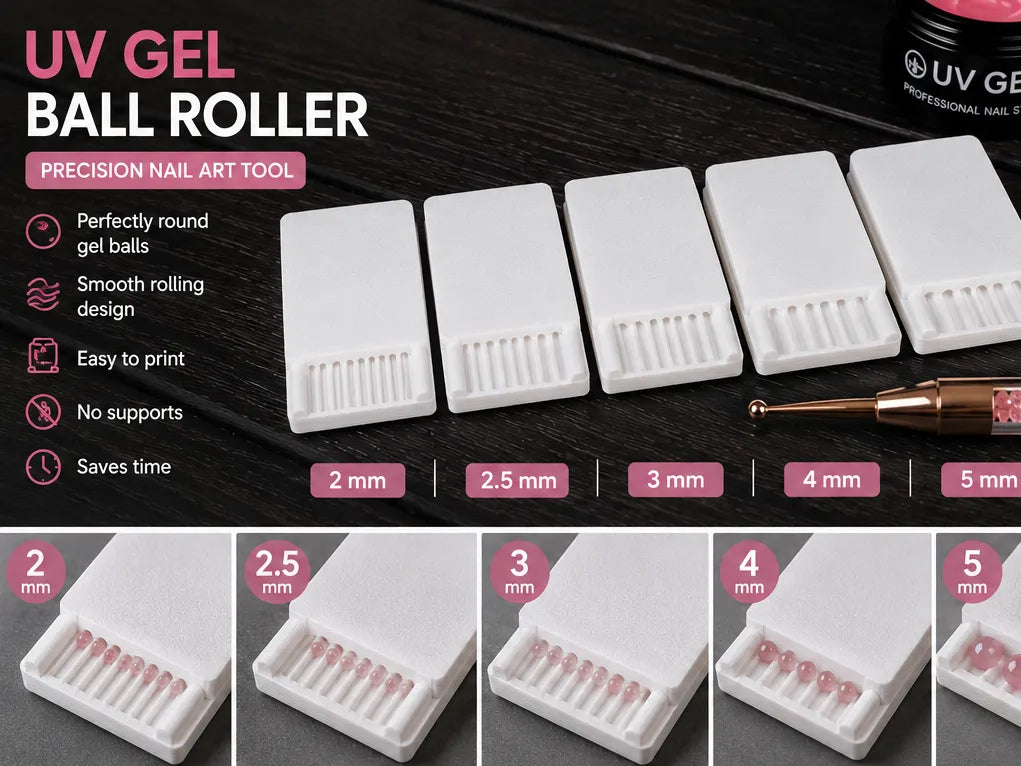 Rouleau à Billes de Gel UV de 2 mm Outil de Nail Art Impression Facile - Beauté Print