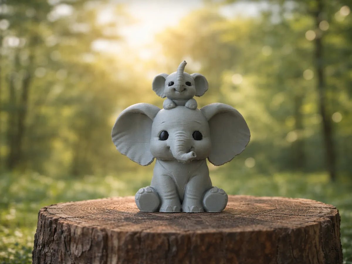 Eli & Noah sur la tête - Collection d'animaux douillets - Art Print