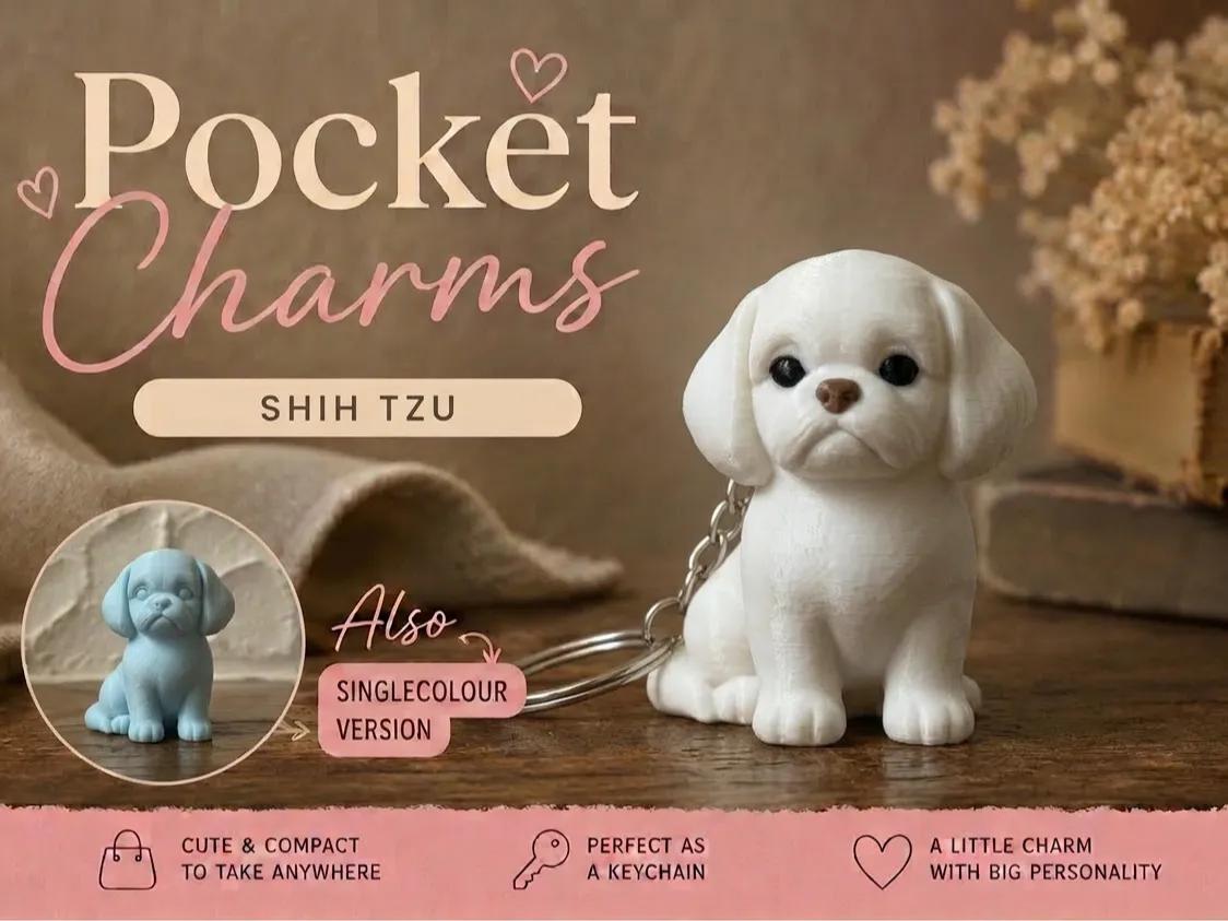 Porte-clés Shih Tzu breloques de poche - Bijoux Print