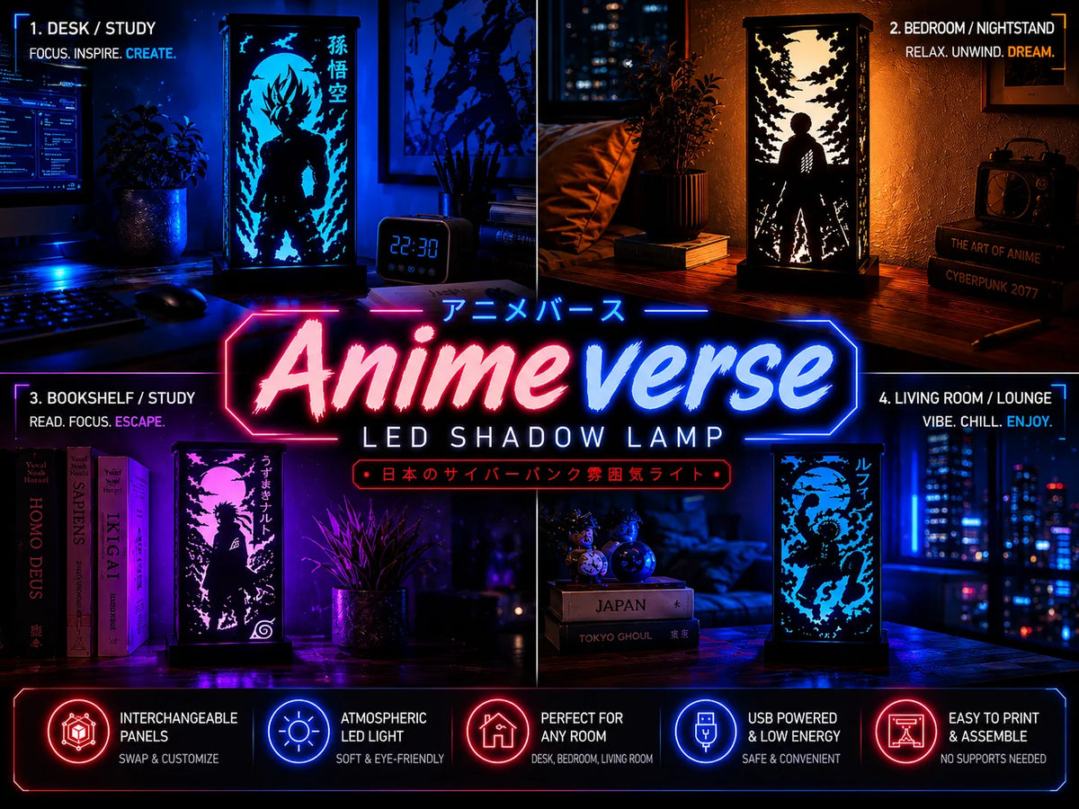 Lampe d'ombre LED - Anime - Geek Print