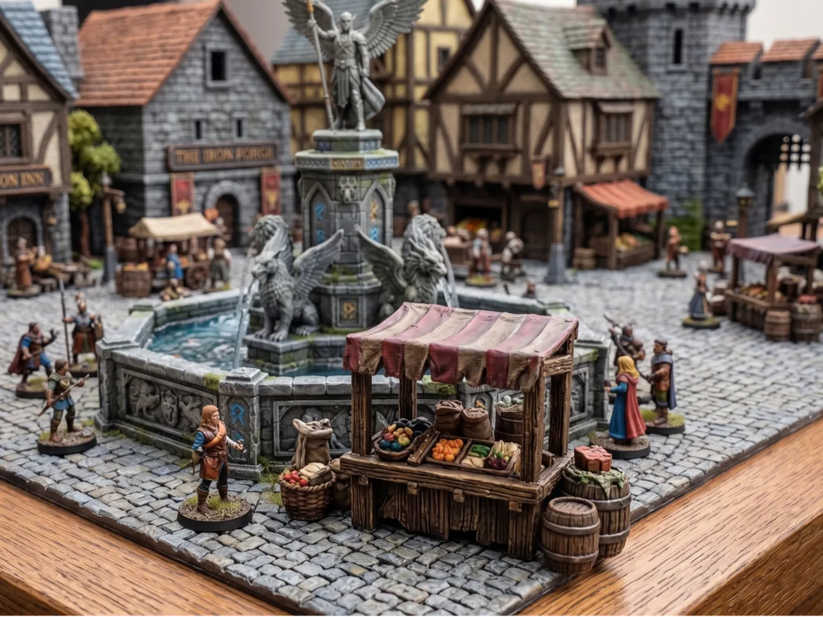 Décor de Marché de JDR de Table - Maquette Print