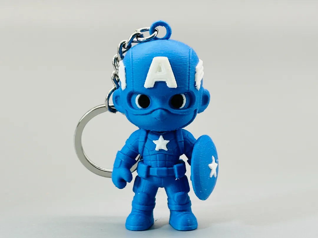 Pendentif Captain America Q version, porte-clés, pendentif de sac à dos - Geek Print