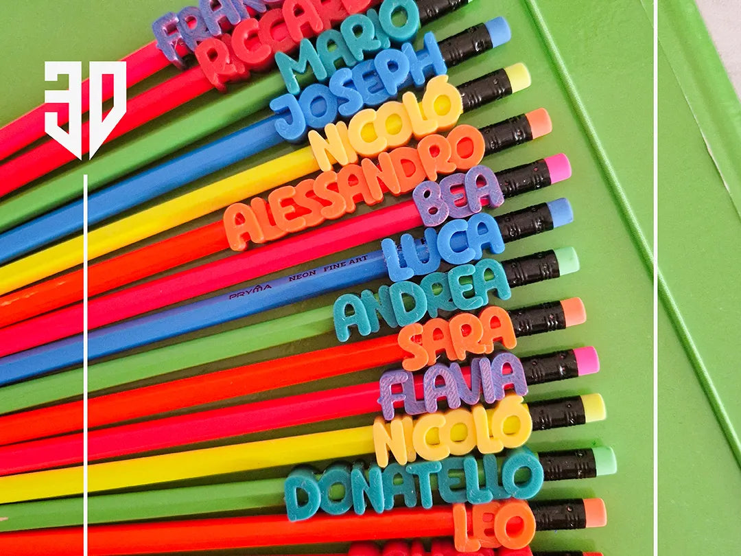 Étiquette de crayon personnalisable avec le nom de l'enfant - Voyage Print