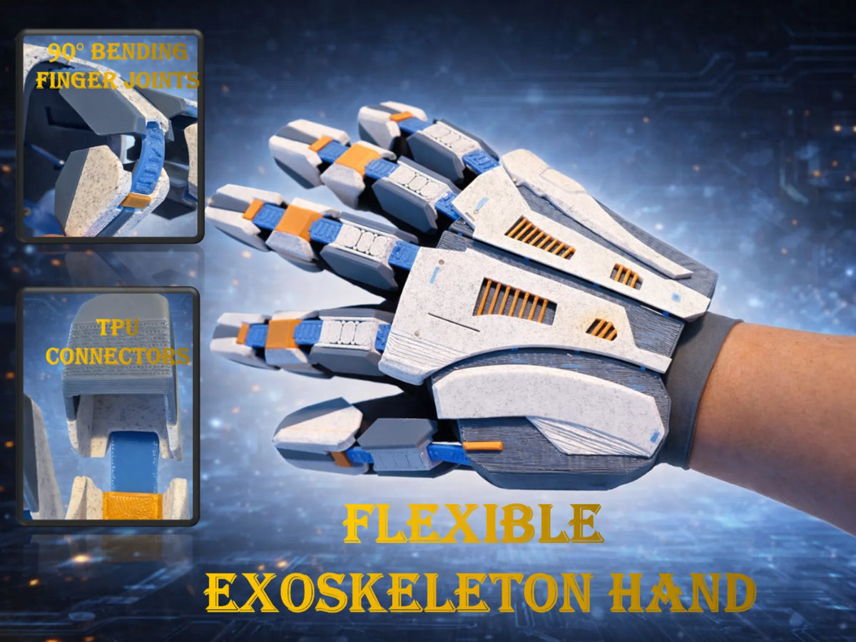 Main Exosquelette Flexible – Armure de Main Portable - Cosplay Print