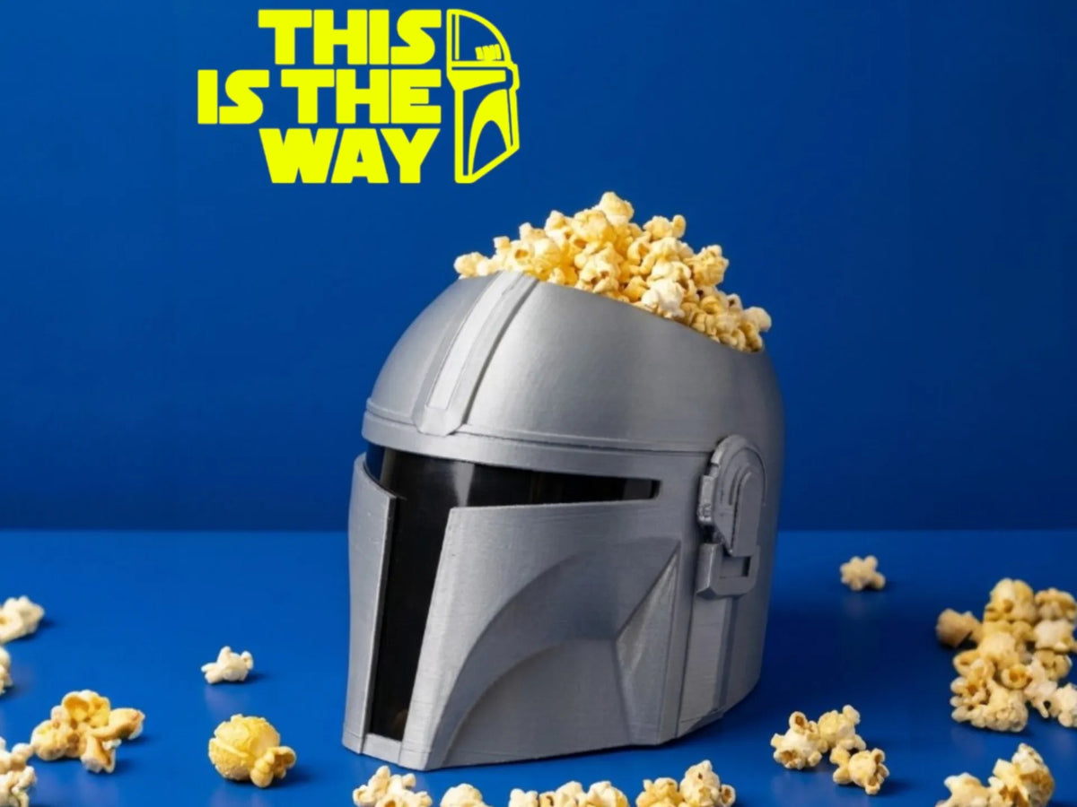 Seau à Popcorn Casque Mandalorien pour Bureau - Cosplay Print