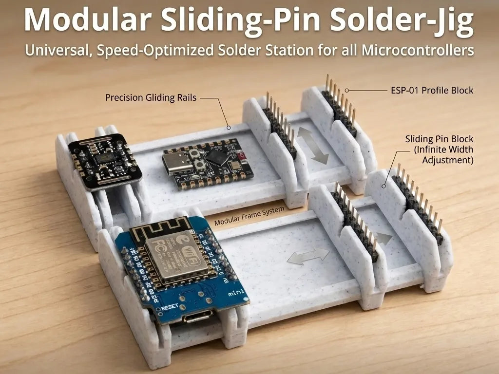 Assistant de Soudure : Gabarit Modulaire à Broches Coulissantes - Tech Print